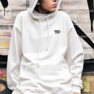 THR3D WHITE HOODIE