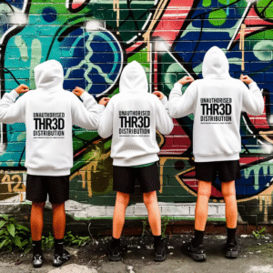ALL THR3D WHITE HOODIES
