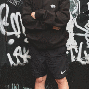 THR3D BLACK HOODIE