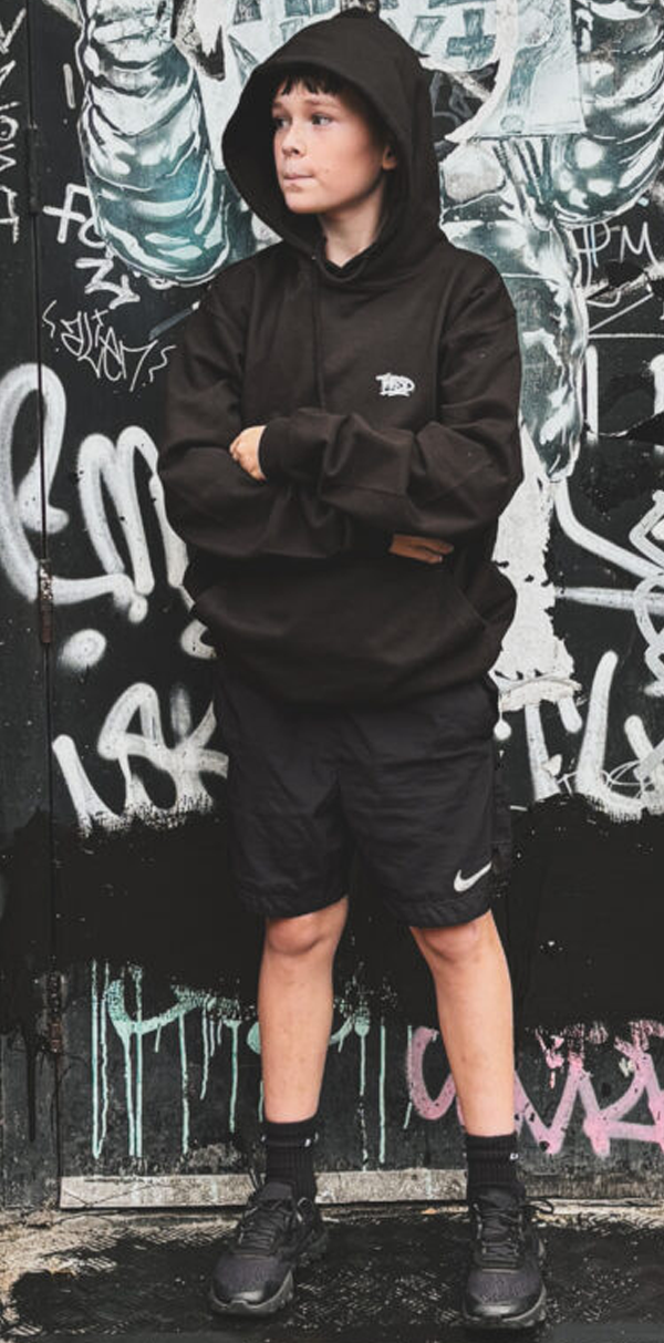 THR3D BLACK HOODIE